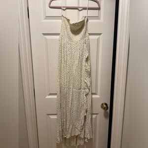 White Strapless Maxi Dress